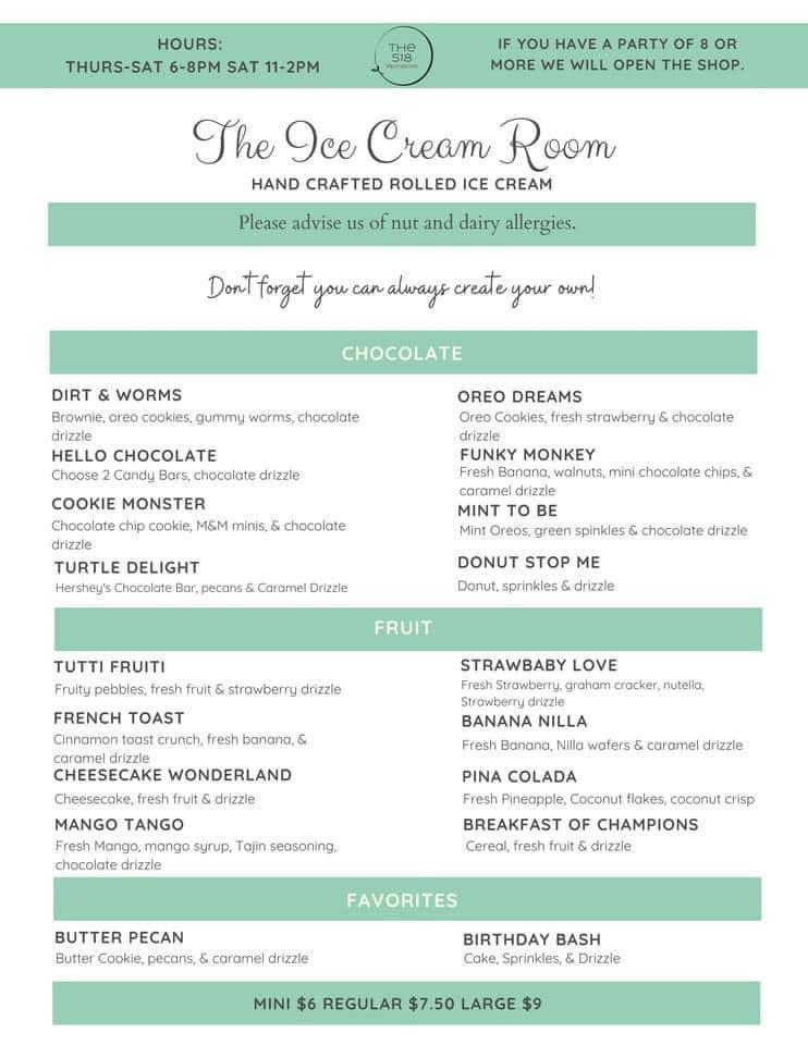 The 518 Provisions Menu image 3